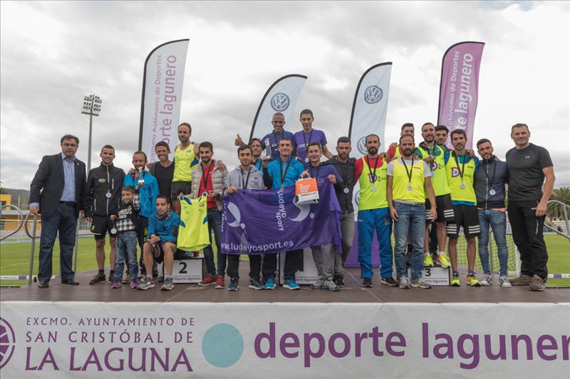 Ludeyo Sport, Chicas Quiro-Sport Laguna y Now Run-Evento 7 Producciones, ganadores de la II Vuelta Trail La Laguna 