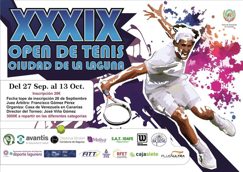 Mañana arranca en la Casa de Venezuela el XXXIX Open de Tenis Ciudad de La Laguna