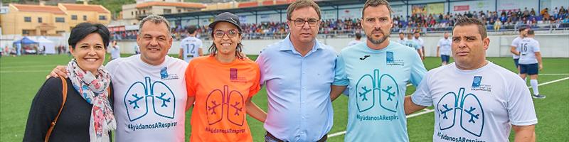 Mañana solidaria y deportiva en Tejina con motivo del Partido Benéfico en favor de la Asociación Española de Linfangioleiomiomatosis (AELAM)