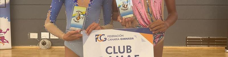 Dos medallas para el Club GR Damae en el Campeonato de Canarias de Gimnasia Rítmica 