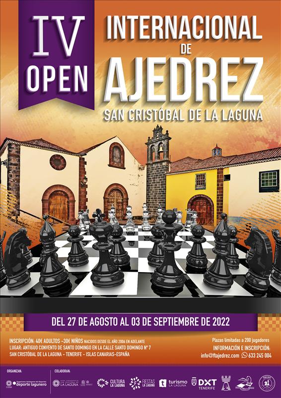 El IV Torneo Internacional de Ajedrez de San Cristóbal de La Laguna abre sus inscripciones