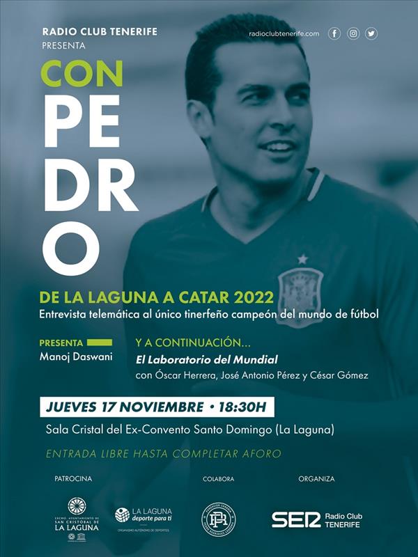 La Laguna acoge el análisis del futbolista Pedro Rodríguez sobre el Mundial 2022