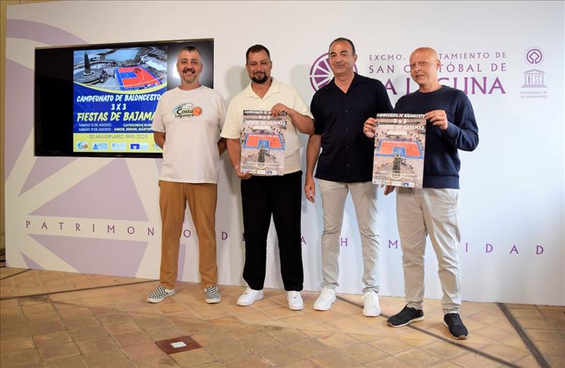La Laguna presenta la 30ª edición del campeonato de baloncesto ‘3x3 de Bajamar’