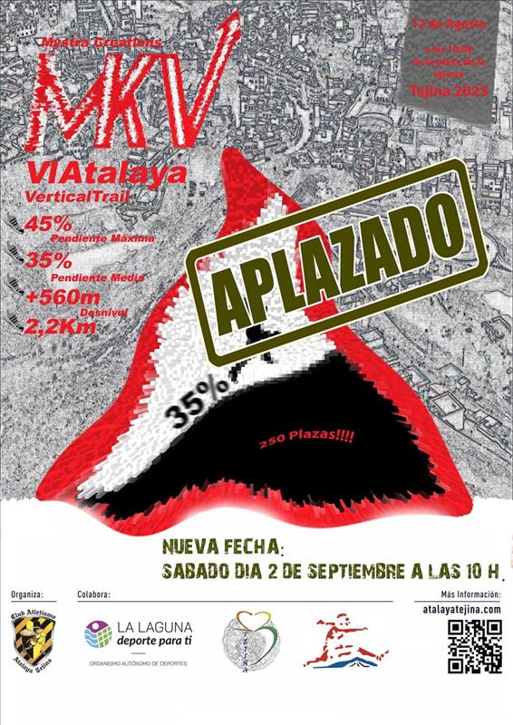 Aplazada la MKV Vertical de Tejina al 2 de septiembre