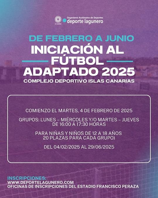 La Laguna abre las inscripciones para el programa de iniciación al Fútbol Adaptado 2025