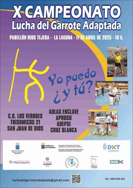 El Campeonato de Lucha del Garrote Adaptada celebra su décima edición en el pabellón Juan Ríos Tejera